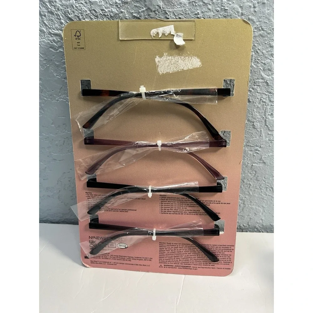 Nine West +2.50 Readers  Women's 4 Pack Premium Reading Glasses Multi-Color